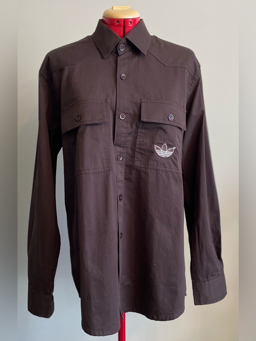 Adidas - cotton button up shirt Size XL
